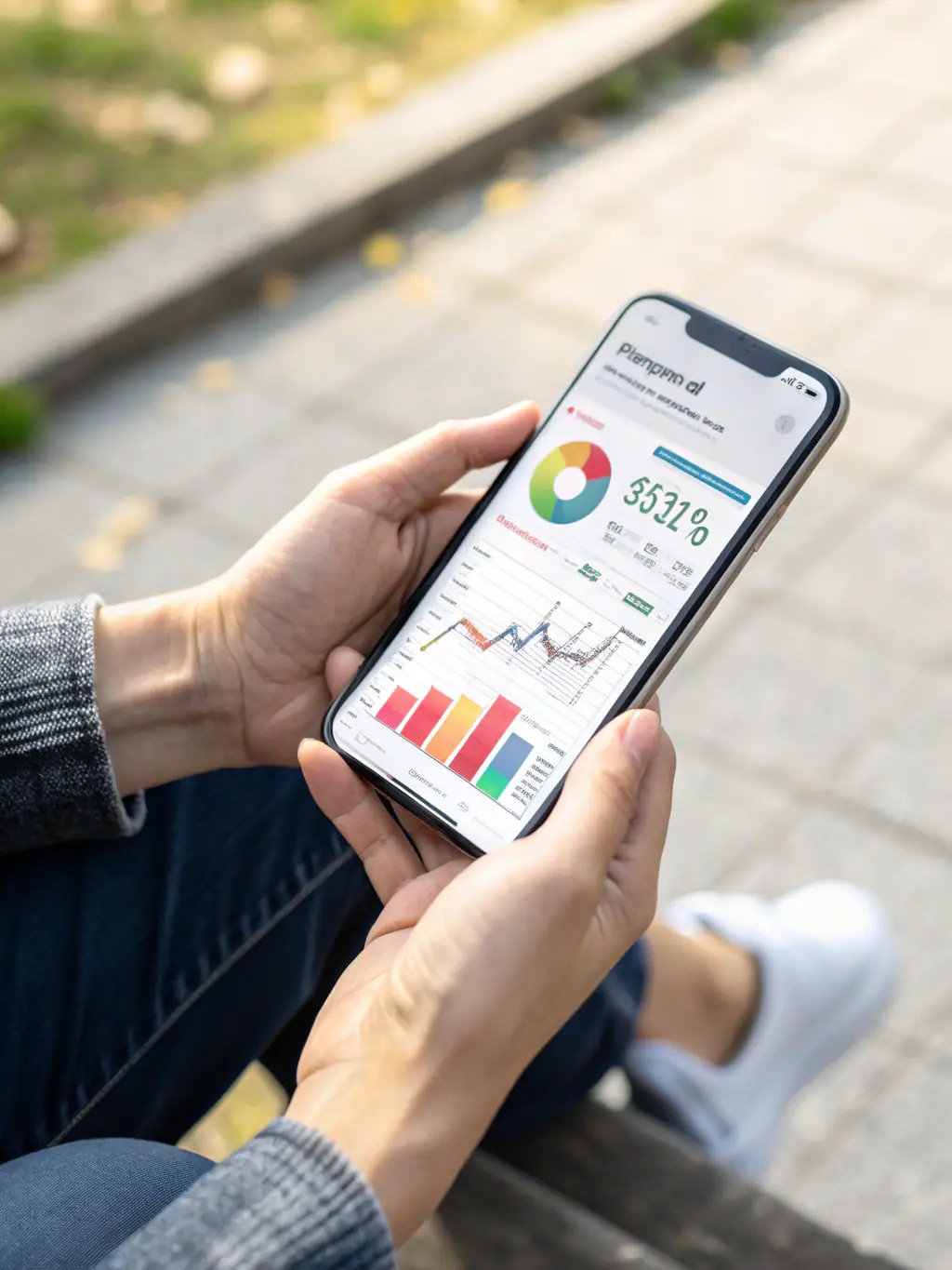 An image of a mobile device displaying real-time analytics and performance dashboards, highlighting the platform's data-driven insights.