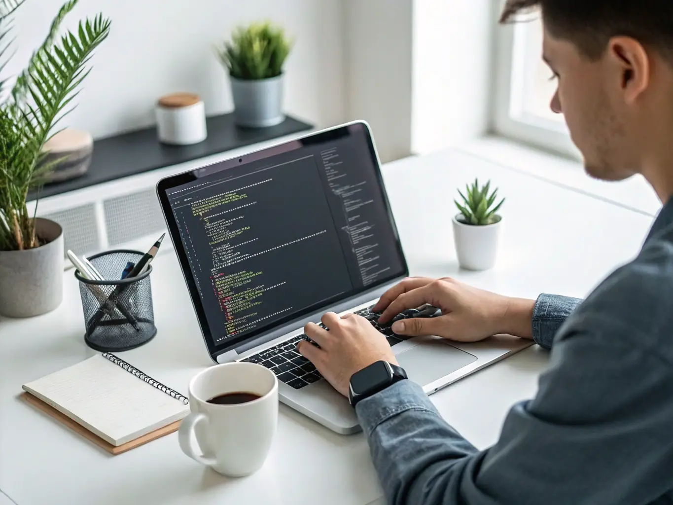 A software developer is working on integrating Swipejoy's API into their platform, showcasing the seamless integration process.