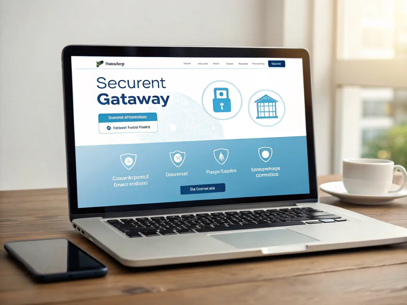 An image of a secure payment gateway interface, showing encrypted data being transmitted.